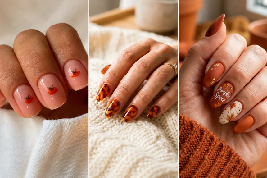Pumpkin Spice Nails