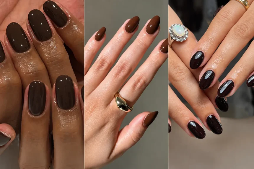 Espresso Brown Nails