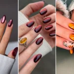 Glossy Fall Nails