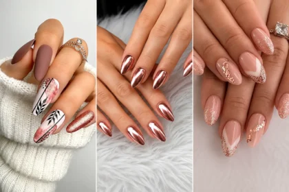 Rose Gold Fall Nails