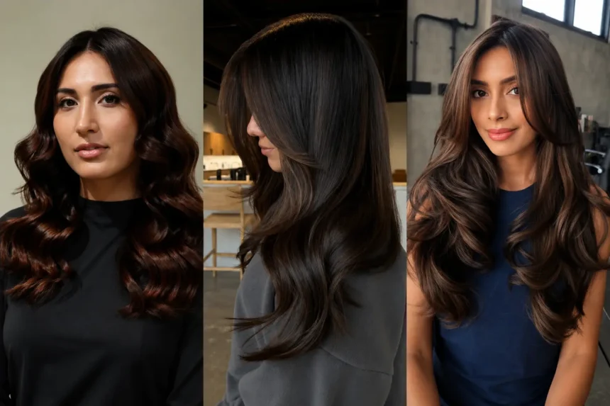 fall hair ideas for brunettes highlights