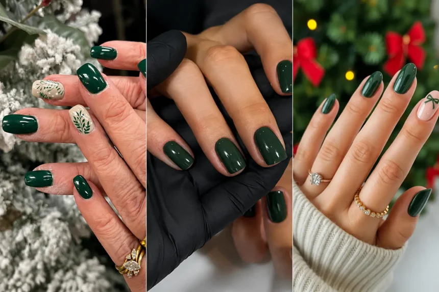 Forest Green Nails