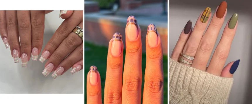 Plaid Fall Nails