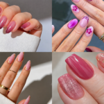 pink fall nails