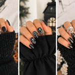 black halloween nails​