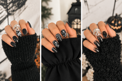 black halloween nails​