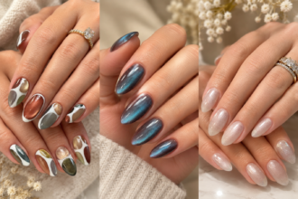 fall cat eye nails
