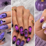 purple halloween nails​
