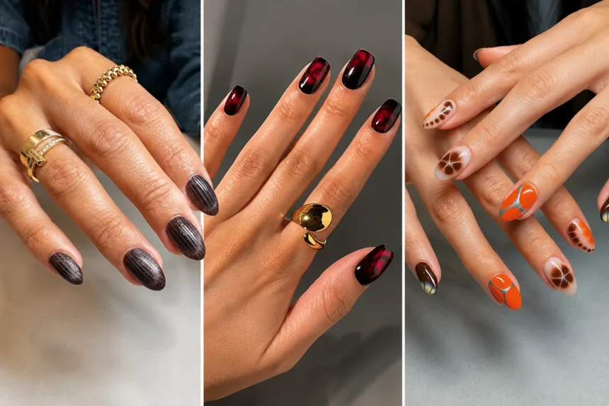 cozy fall nails short