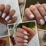 White Christmas Nails