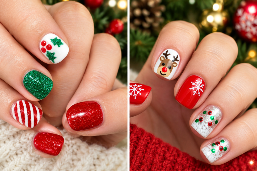 christmas nails for kids cute
