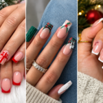 christmas nails winter square