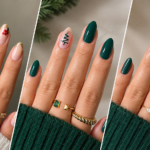 christmas nails winter green
