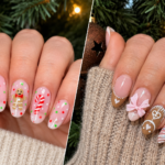 christmas nails gingerbread