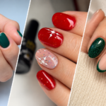gel nails ideas christmas simple short