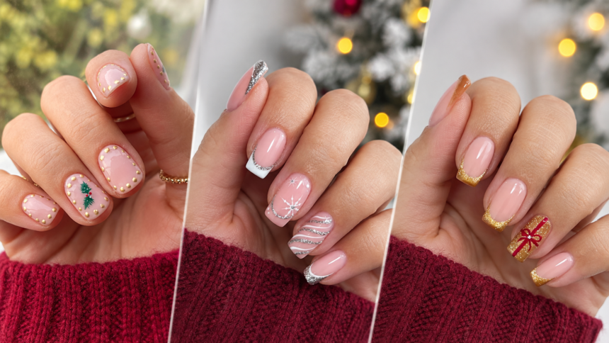 christmas nails ideas simple short
