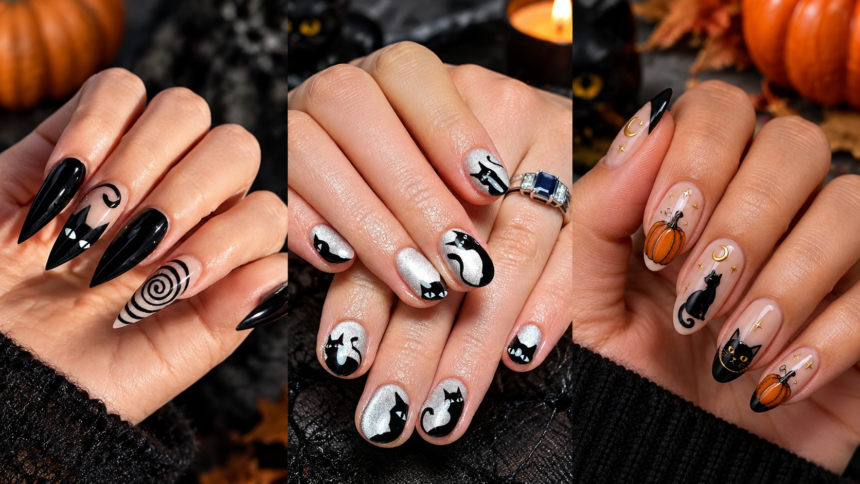 Black Cat Nail Ideas