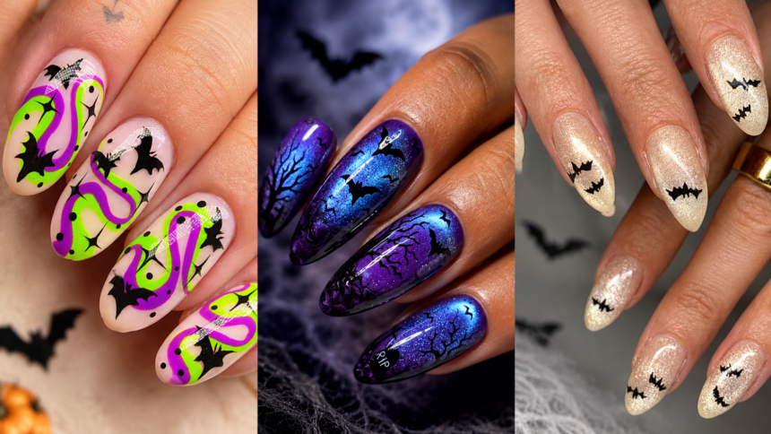 Halloween Bat Nail Ideas