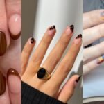 fall checkered nails