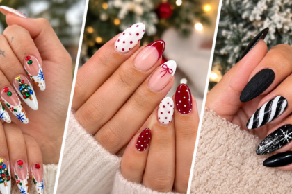 Almond Christmas Nails